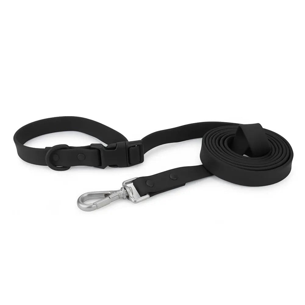 Black waterproof hands-free dog leash
