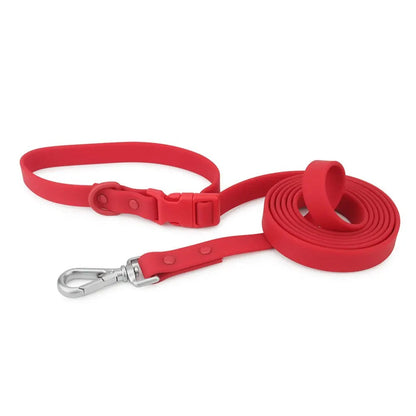 Red hands-free dog leash